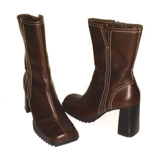 PREDICTIONS ~BROWN MID-CALF FASHION BOOTS~ SZ 5